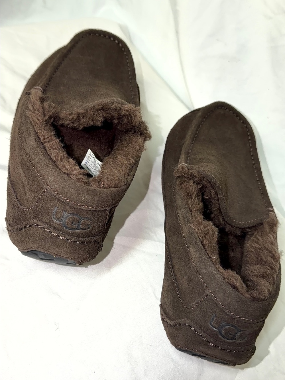 UGG Men’s Suede Shearling Slip-Ons Ascot